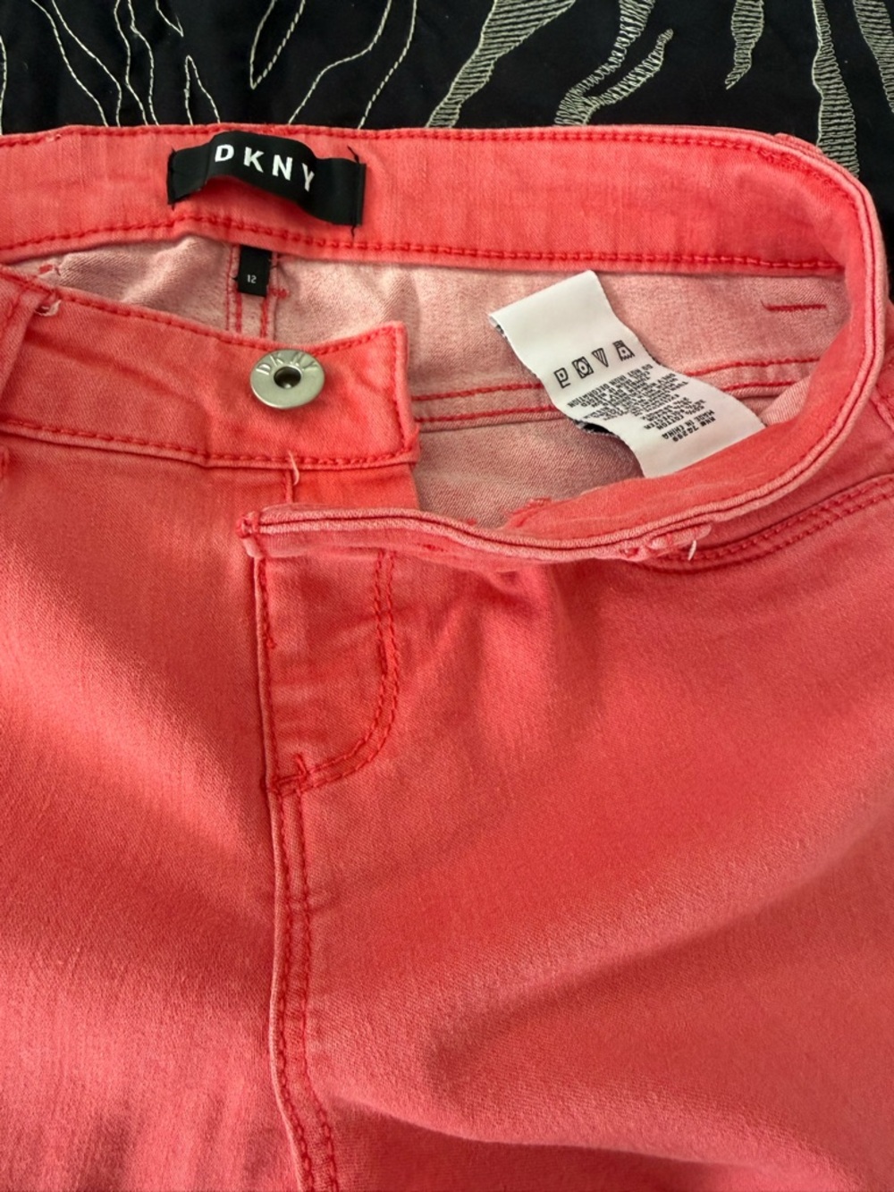 DKNY Pink Coral Denim Jeans